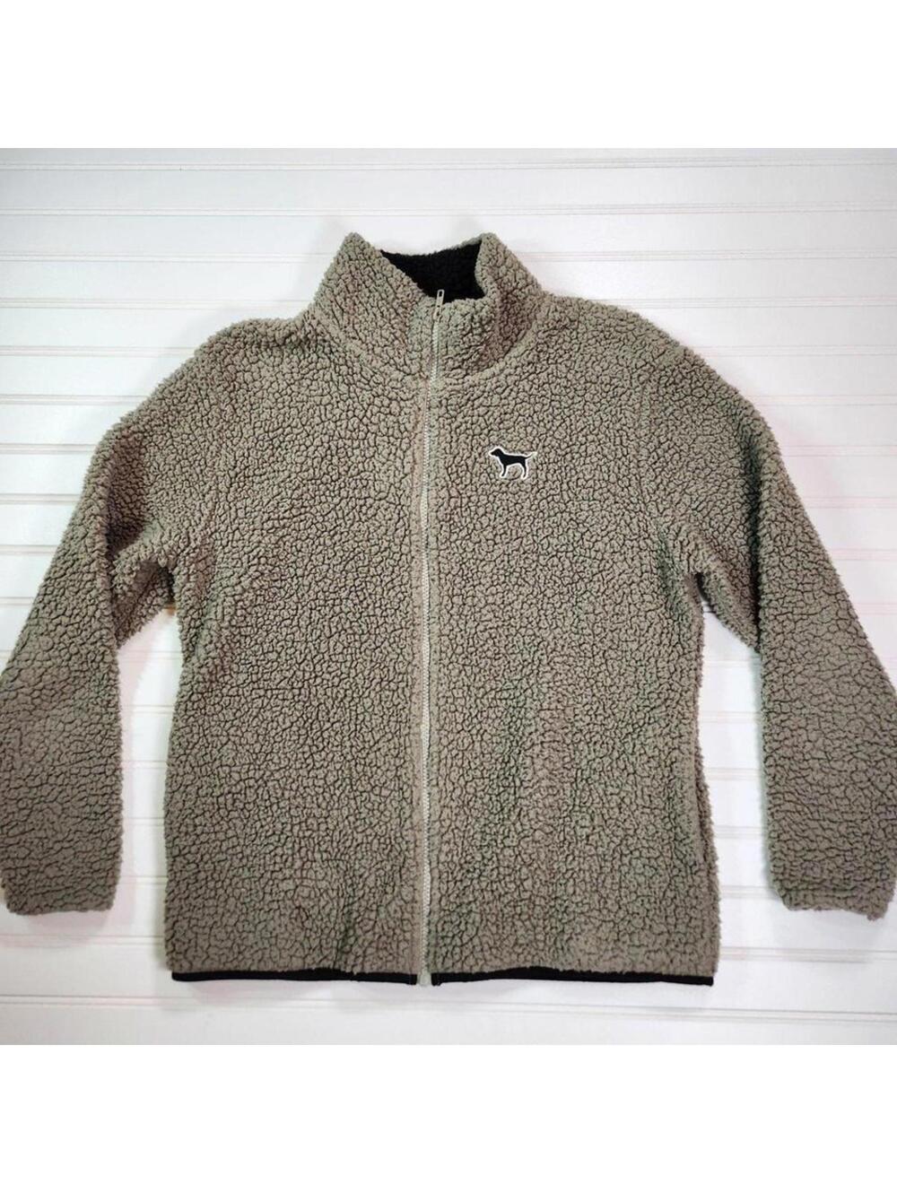PINK Women's Fleece Jacket with Zip-Up and Dog Patch XSmall
